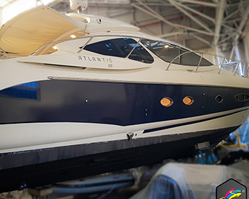 boat wrapping atlantis 55 pellicola blu